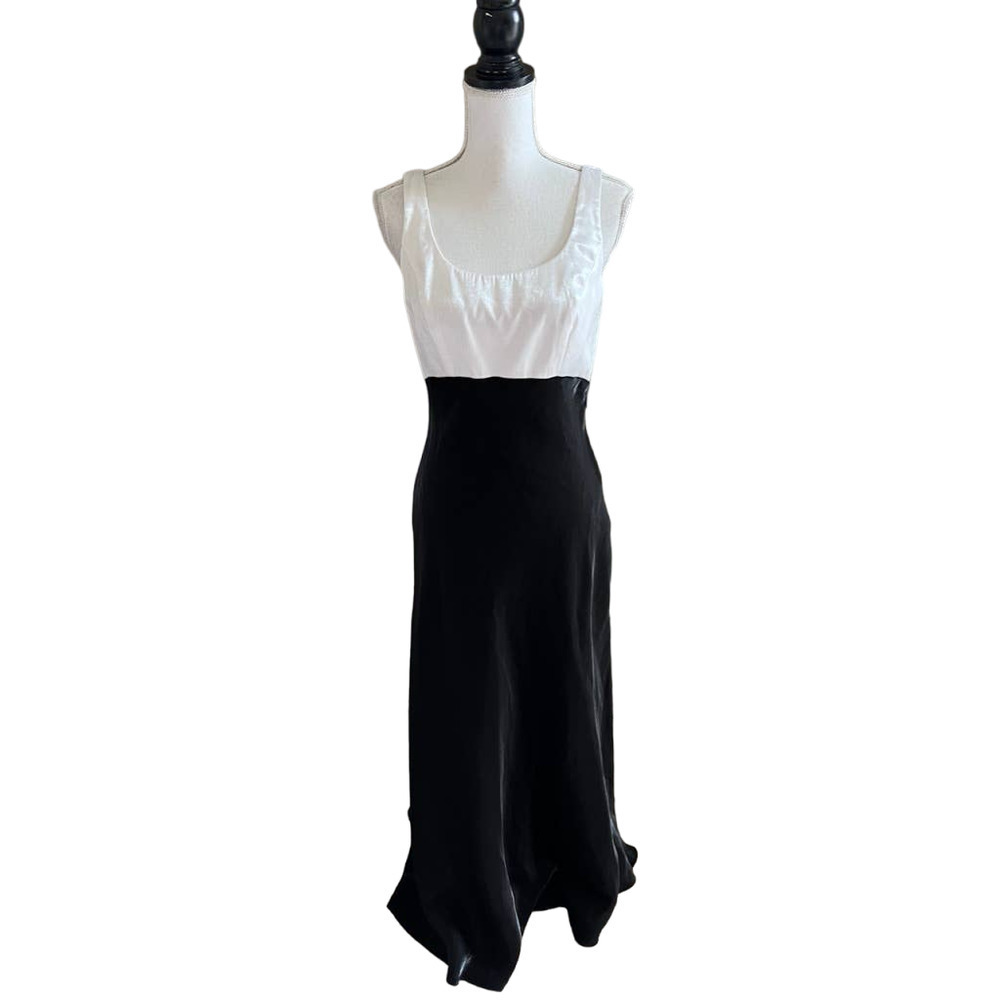 Alex black and white shimmery evening cocktail dress size 8